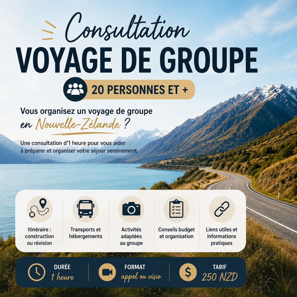 Consultation de voyage - Groupe de plus de 20 personnes